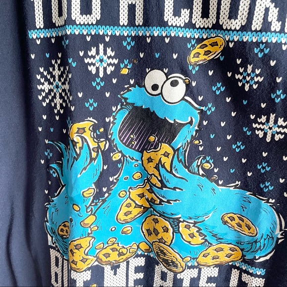 Sesame Street Cookie Monster Ugly Christmas Tee 2X - Picture 4 of 14